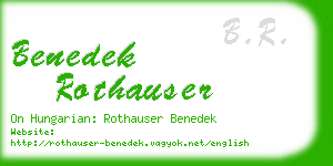 benedek rothauser business card